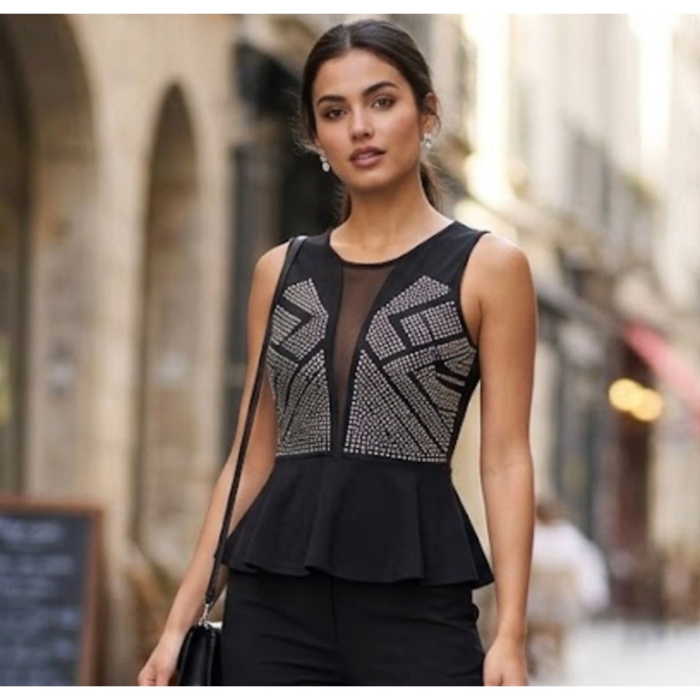 Bebe‎ Peplum sexy top XS